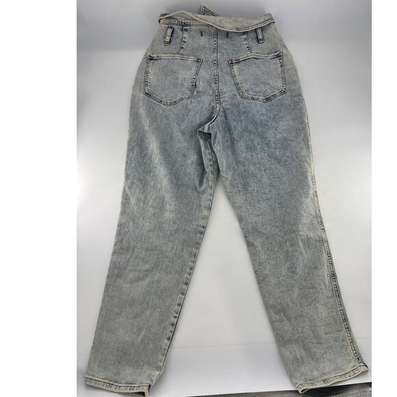 Express Tapered Ankle Jeans Womens Size 6 R Denim Light 80s High Waist Mom Y2k - Picture 6 of 11